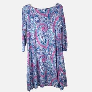 New Cynthia Rowley Paisley Print Beautiful Floral Dress With Pockets